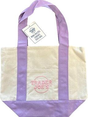 Trader Joe's Canvas Mini Tote Purple
